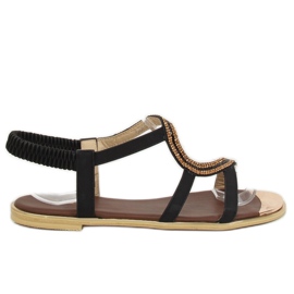 Sandales noires asymétriques GD4157 Noir