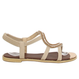 Sandales beiges asymétriques GD4157 Beige