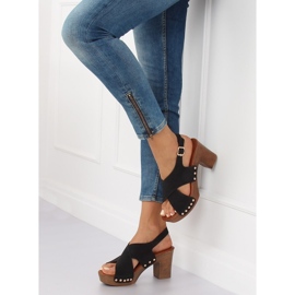 Sandales noires ala sabots noir D-131 Noir II-GAT le noir
