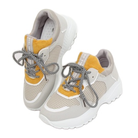 Gris BL170P Chaussures de sport jaunes