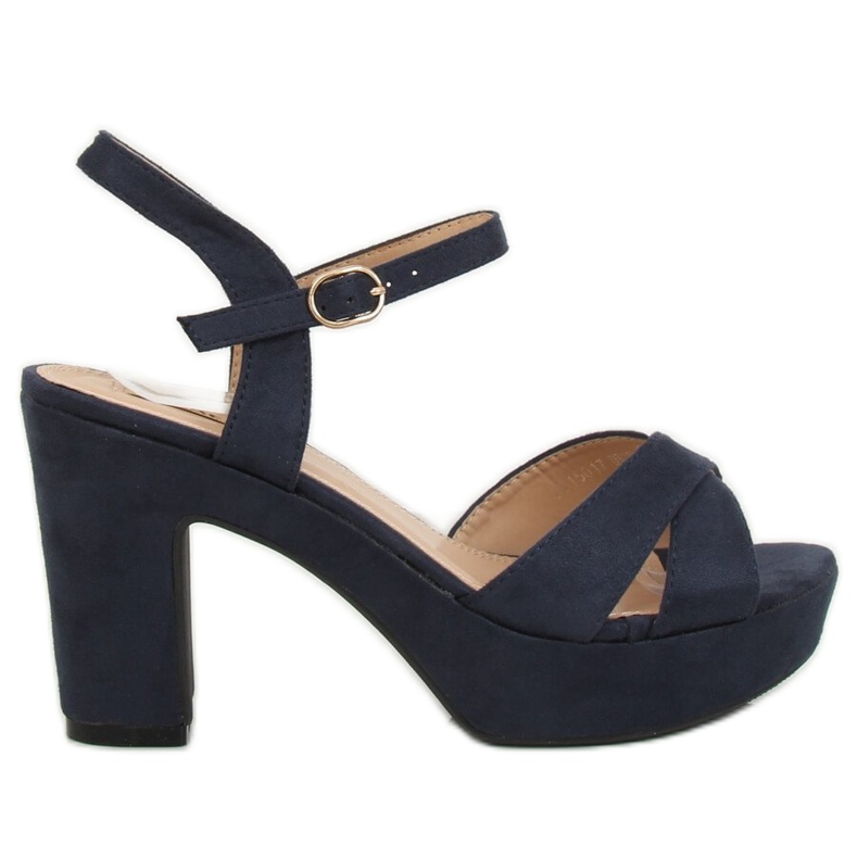 Sandales sur la plateforme bleu marine JC15017 DK.BLUE