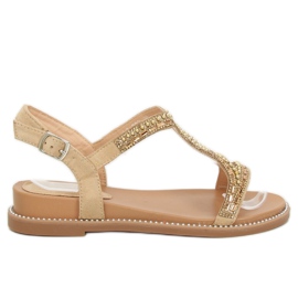 Sandales ornées d'or LC-802 Gold