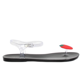 Meliski noir K-3700 Tongs noires multicolore