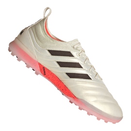 Chaussures de football Adidas Copa 19.1 Tf M BC0563 blanche beige