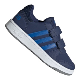 Chaussures Adidas Hoops 2.0 Cmf C Jr EE9000 bleu marine