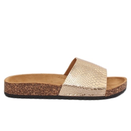 Chaussons dorés pour femmes PK44491 Or