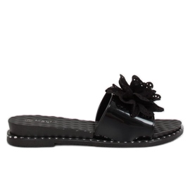 Chaussons noirs pour femmes 38822 Noir le noir