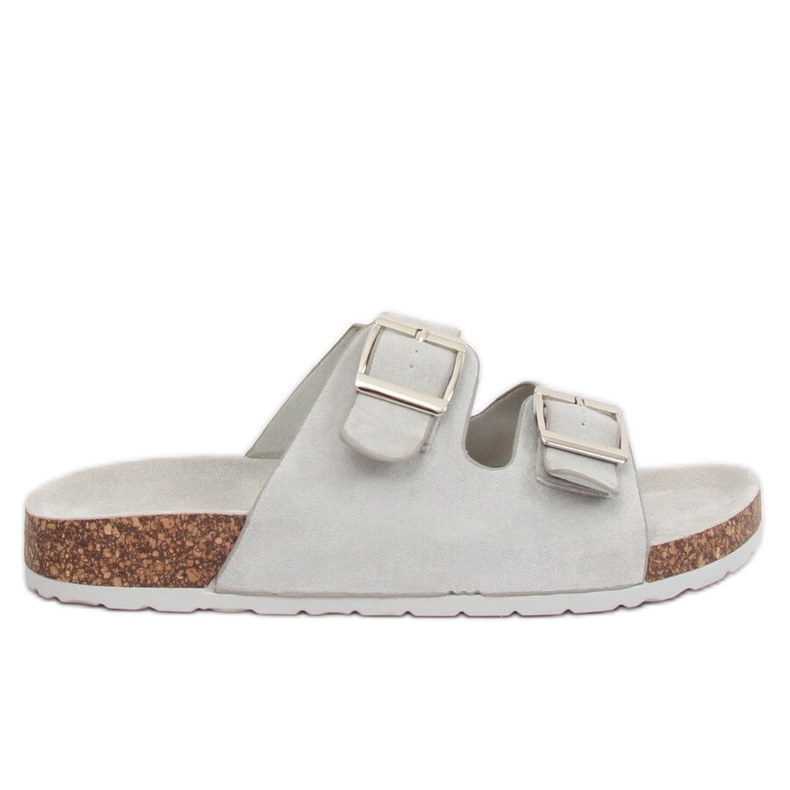 Gris Chaussons femme gris 6105 Gris