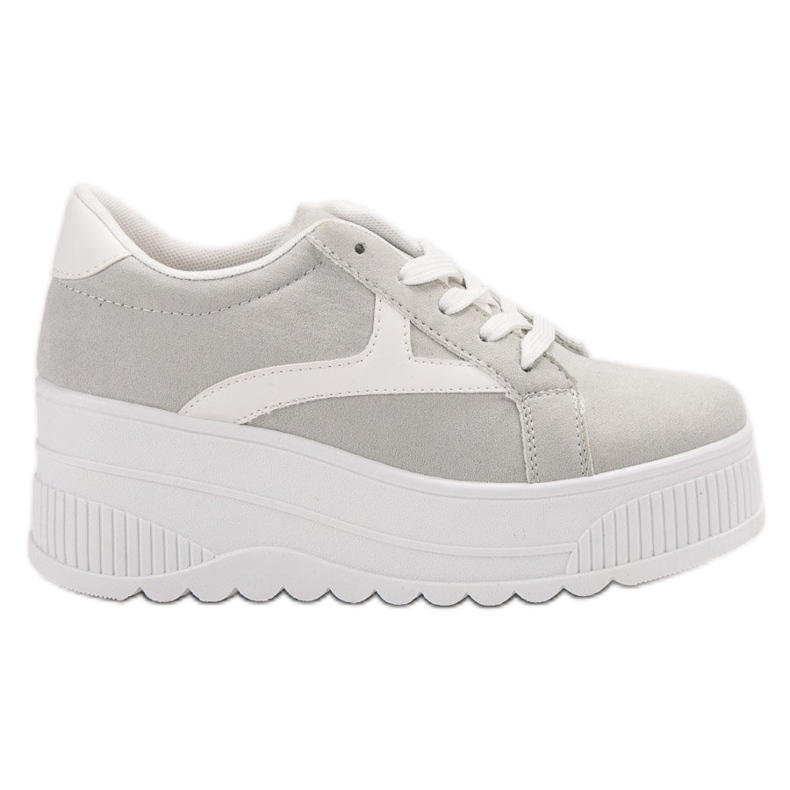 SHELOVET Chaussures grises sur la plate-forme