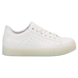 SHELOVET Chaussures de sport à lacets blanc