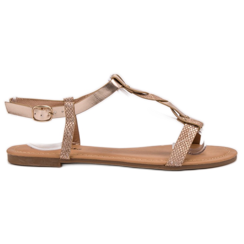 Mannika Sandales plates roses
