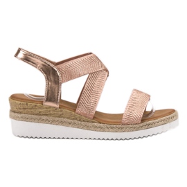 Bello Star Espadrilles Slip On Sandales rose jaune