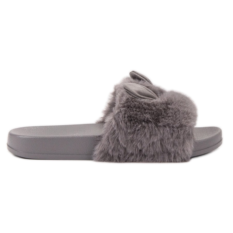 Vinceza Chaussons Gris Avec Fourrure