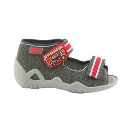 Chaussons garçon Napa Befado 250P089 gris rouge