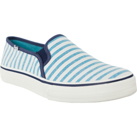 Keds Double Decker Cabana Stripe 670 blanche bleu