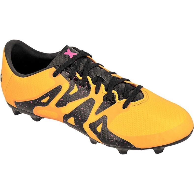 Chaussures de foot Adidas X 15.3 FG / AG Jr S74637 multicolore orange Chaussures de foot Adidas X 15.3 FG / AG Jr S74637 multicolore orange