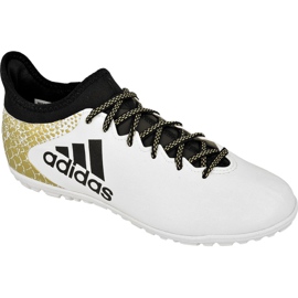 Adidas X 16.3 Tf M AQ4352 chaussures de football blanche blanche Adidas X 16.3 Tf M AQ4352 chaussures de football blanche blanche