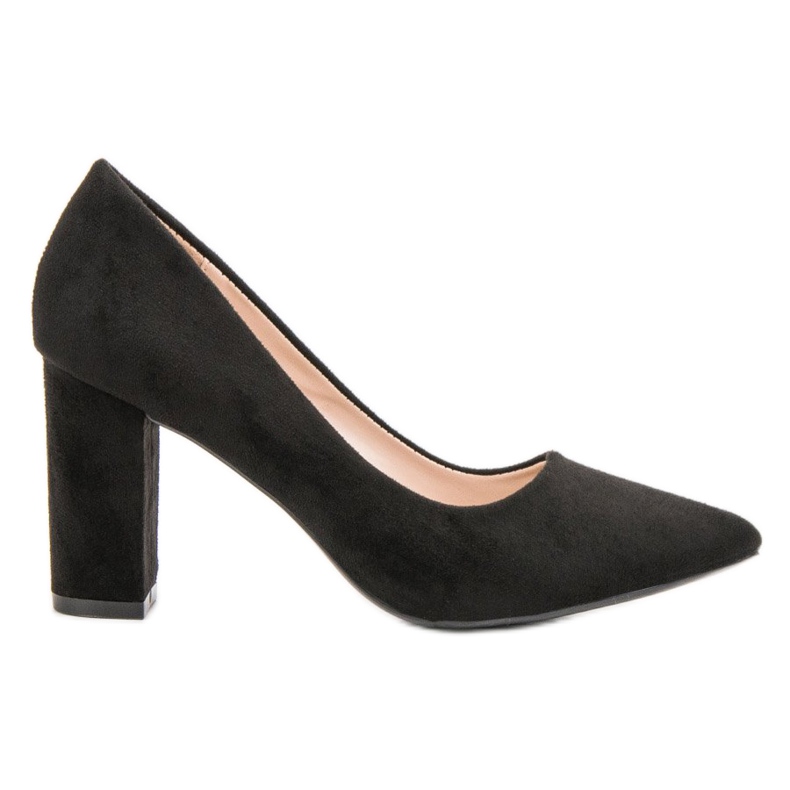 Diamantique Escarpins en daim noir le noir