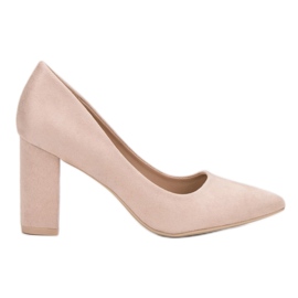 Diamantique Escarpins en daim beige