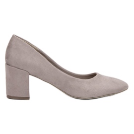 Small Swan Escarpins en daim gris