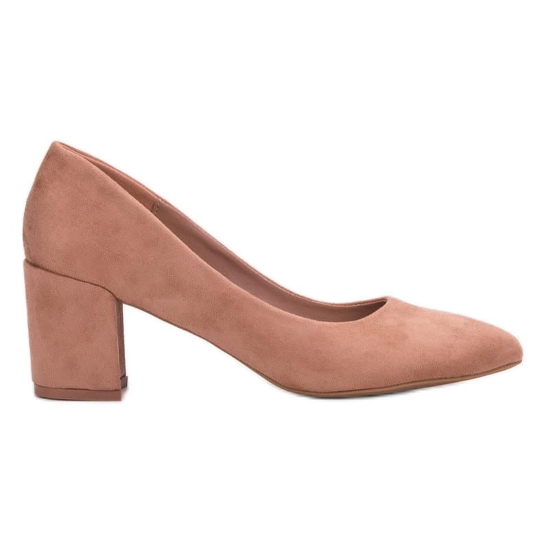 Small Swan Escarpins en daim rose