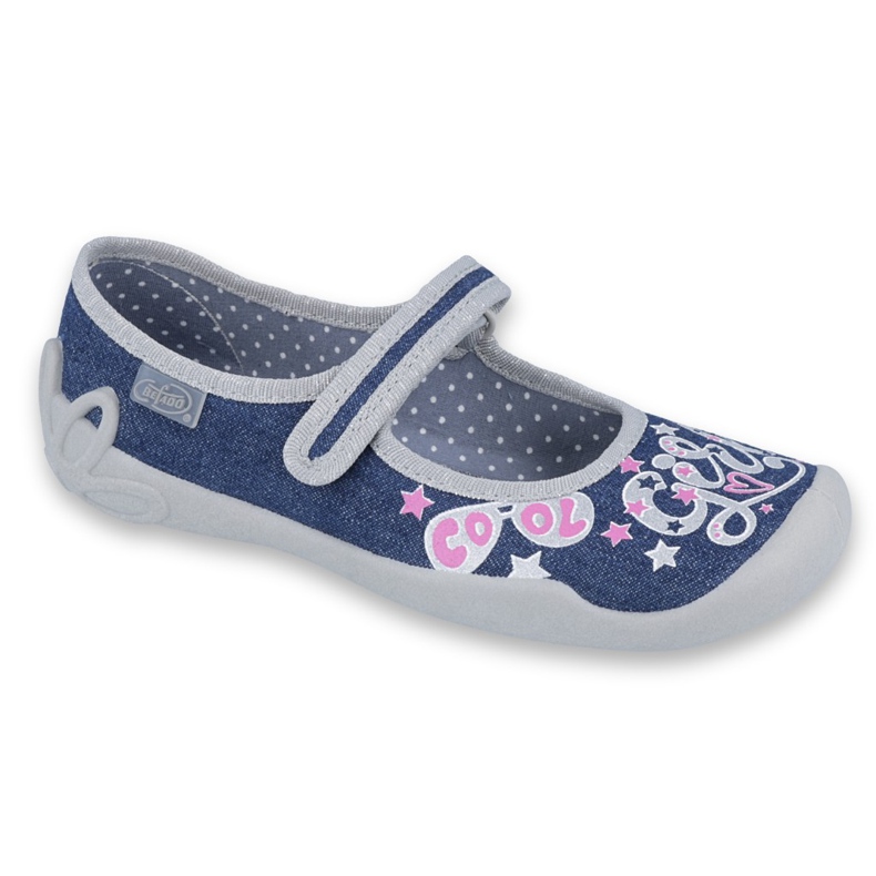 Chaussures pour enfants Befado 114Y368 bleu marin rose gris