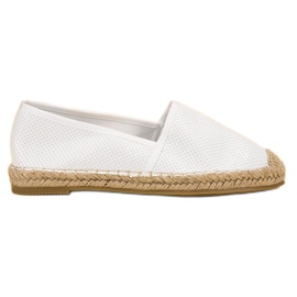Ideal Shoes Chaussures à enfiler en daim blanche
