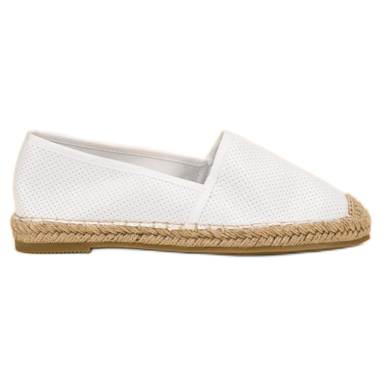Ideal Shoes Chaussures à enfiler en daim blanche