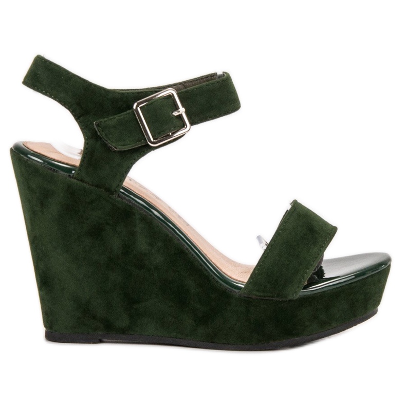 Vinceza Sandales en daim vert