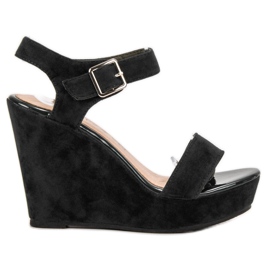 Vinceza Sandales en daim noir