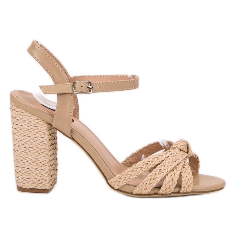 Sandales VICES tressées brun