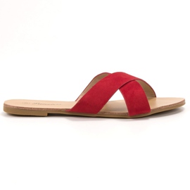 Primavera Pantoufles plates confortables rouge
