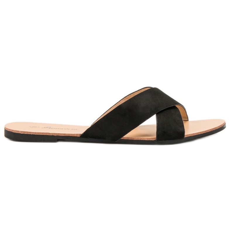 Primavera Pantoufles plates confortables le noir