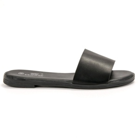 Clowse Pantoufles noires classiques le noir