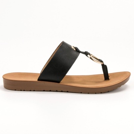 Tongs élégantes VINCEZA noir