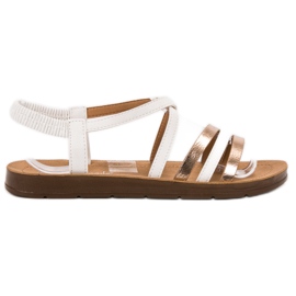 Super Mode Sandales à enfiler à la mode blanc