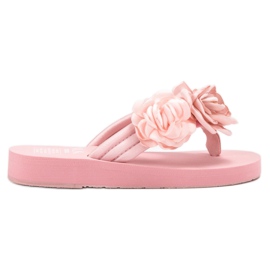 SHELOVET Tongs Légères Avec Fleurs rose SHELOVET Tongs Légères Avec Fleurs rose