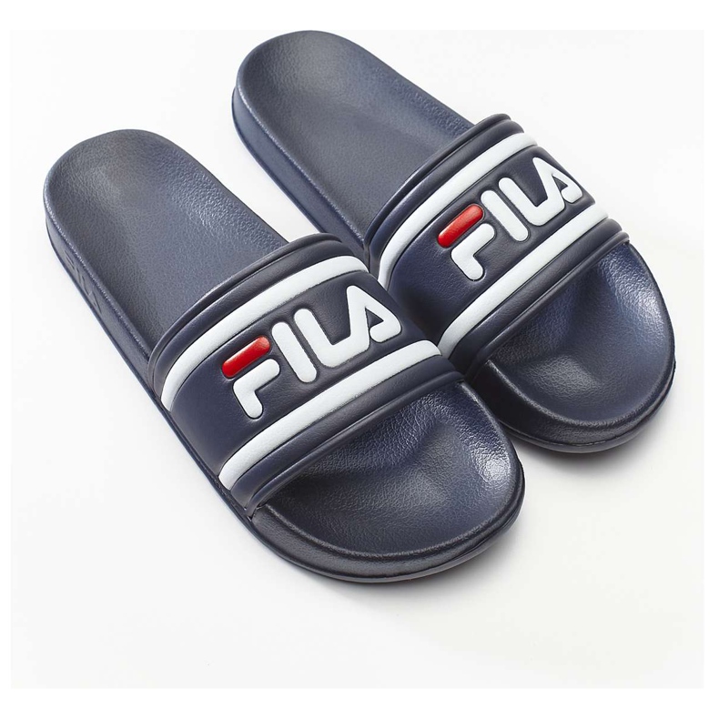 Fila Morro Bay Slipper 29Y Dress Blue blanche bleu marin