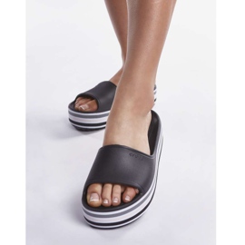 Crocs Cb Platform Bld Color Slide 001 Noir