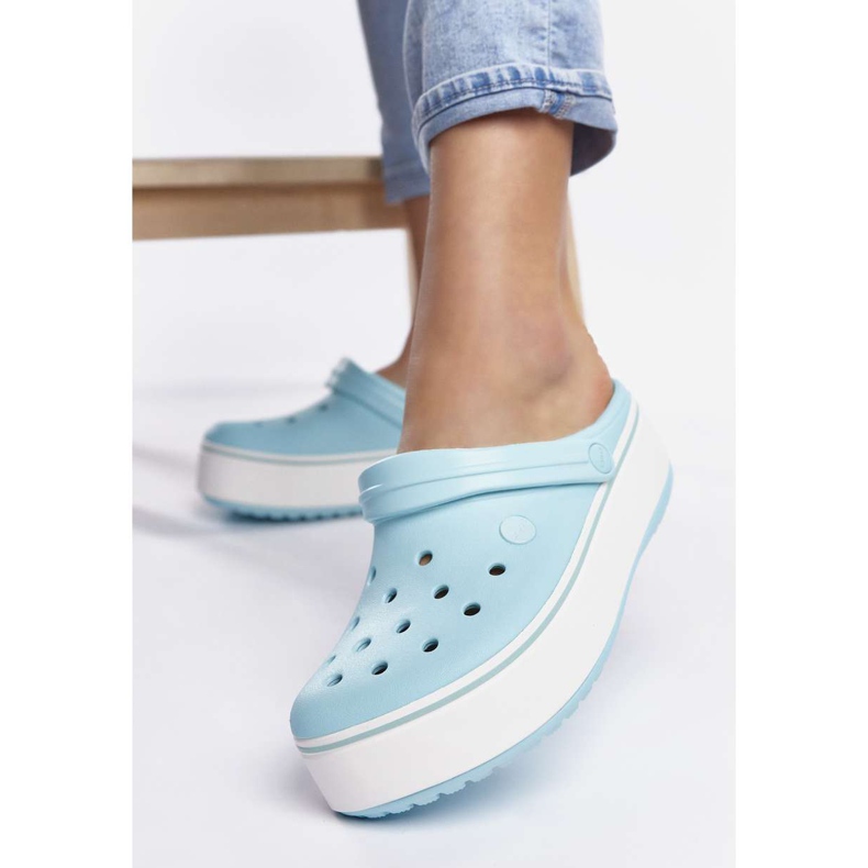 Crocs Crocband Plate Clog 4JE Bleu Glace Bleu Glacé multicolore