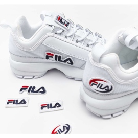 Fila Disruptor Ii Patches Wmn 100 Blanc blanche