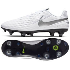Chaussure de football Nike Tiempo Legend 8 Academy SG-Pro Anticlog Traction M AT6014-100 blanc blanc