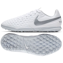 Chaussure de football Nike Tiempo Legend 8 Club Tf Jr AT5883-100 multicolore blanche
