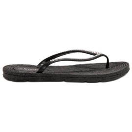 Seastar Tongs Avec Cubic Zirconia le noir
