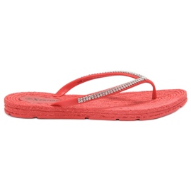 Seastar Tongs Avec Cubic Zirconia rouge