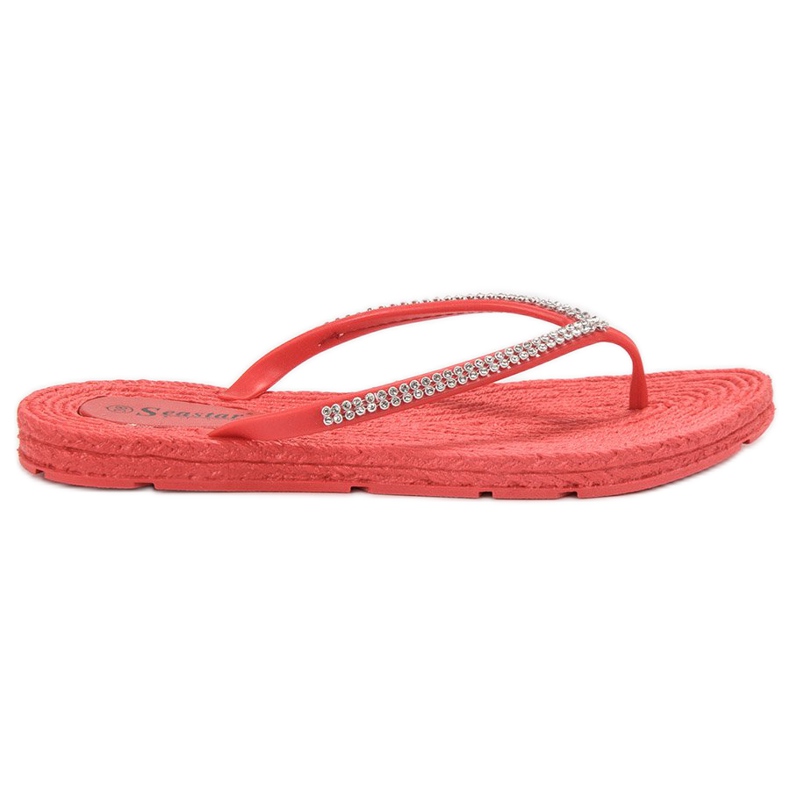 Seastar Tongs Avec Cubic Zirconia rouge