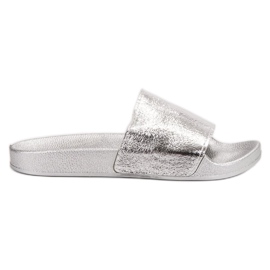 Small Swan Pantoufles décontractées pour femmes gris