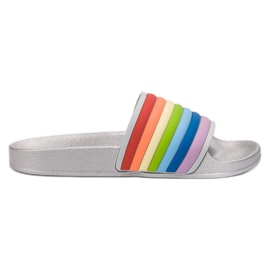Sweet Shoes Tongs en caoutchouc colorées gris multicolore