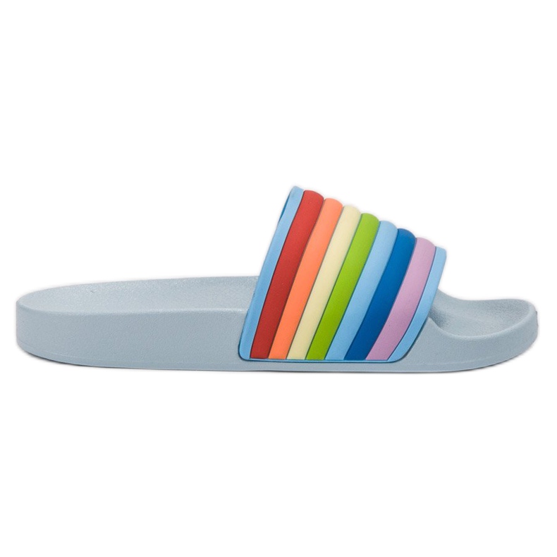 Sweet Shoes Tongs en caoutchouc colorées bleu multicolore