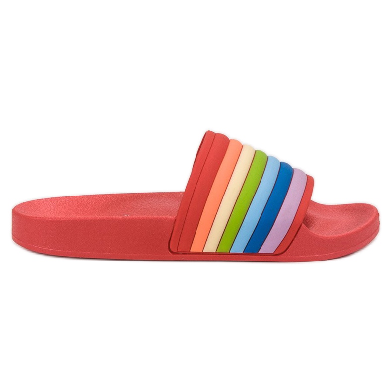 Sweet Shoes Tongs en caoutchouc colorées rouge multicolore